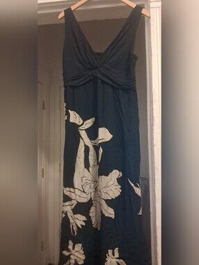 Soft Surroundings Black Floral Dress